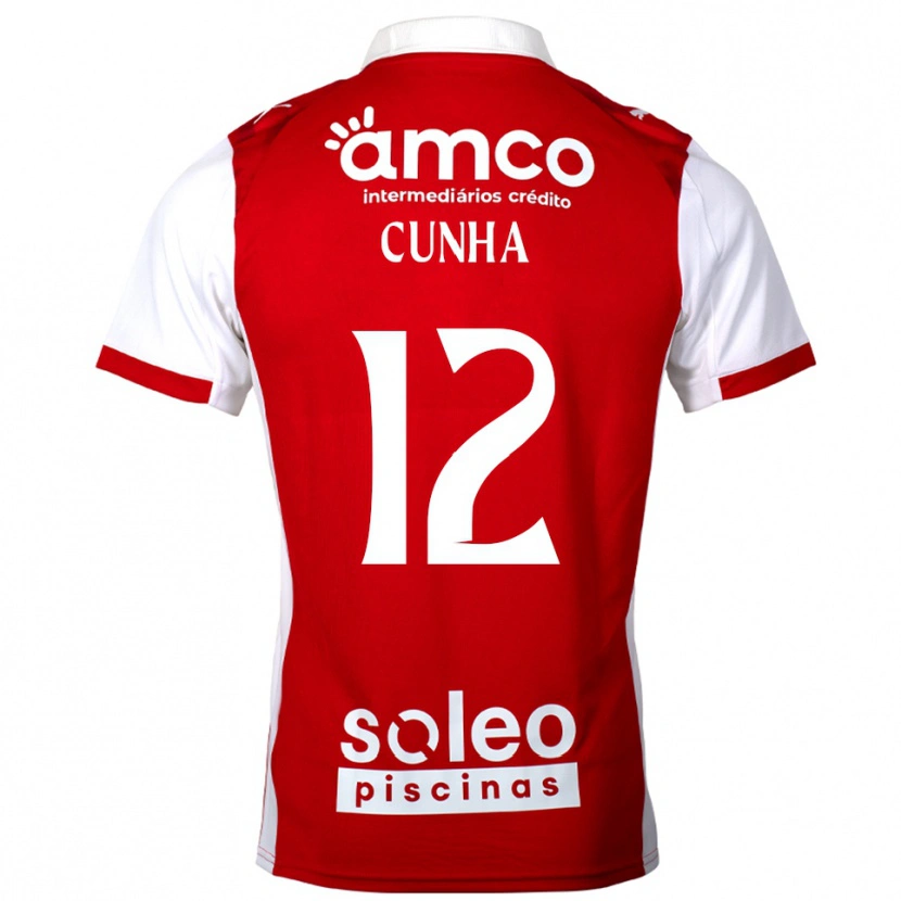 Danxen Män Romário Cunha #12 Röd Vit Hemmatröja Matchtröjor 2025/26 Tröjor T-Tröja