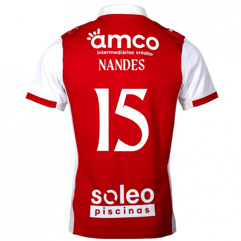 Danxen Män Nandes #15 Röd Vit Hemmatröja Matchtröjor 2025/26 Tröjor T-Tröja