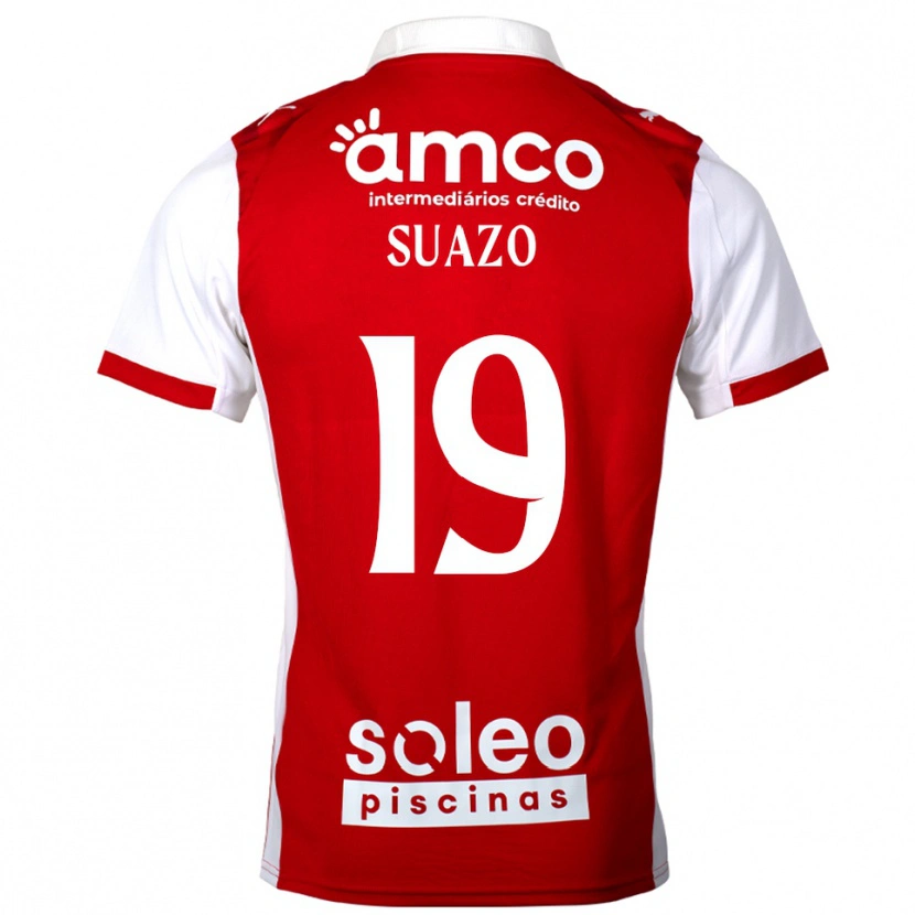 Danxen Män Luis Suazo #19 Röd Vit Hemmatröja Matchtröjor 2025/26 Tröjor T-Tröja