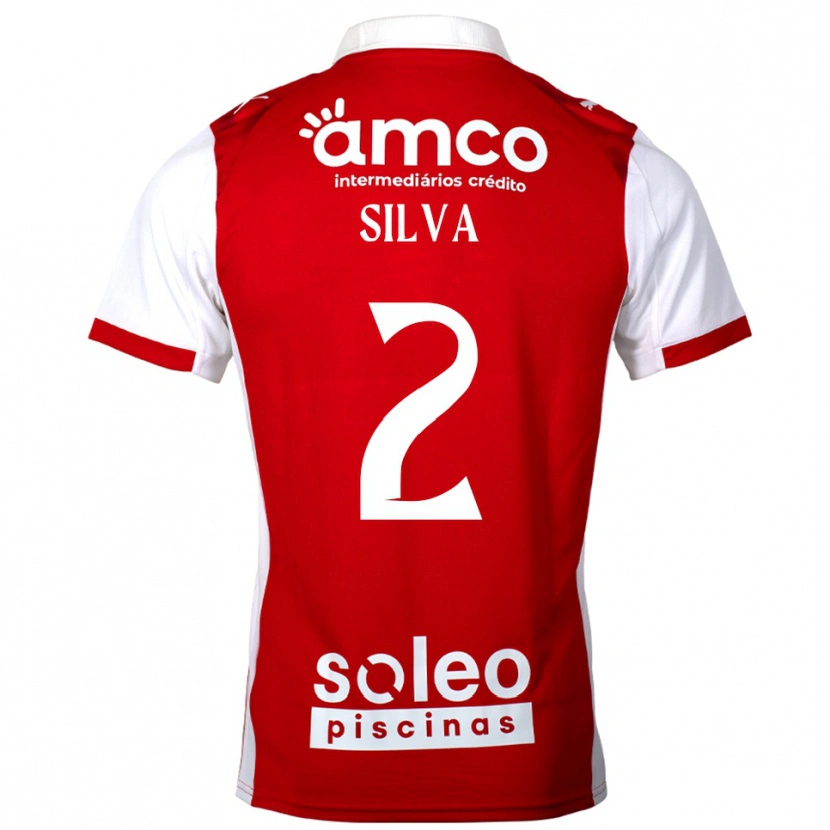Danxen Män Lourenço Silva #2 Röd Vit Hemmatröja Matchtröjor 2025/26 Tröjor T-Tröja