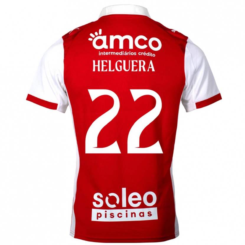 Danxen Män Thiago Helguera #22 Röd Vit Hemmatröja Matchtröjor 2025/26 Tröjor T-Tröja