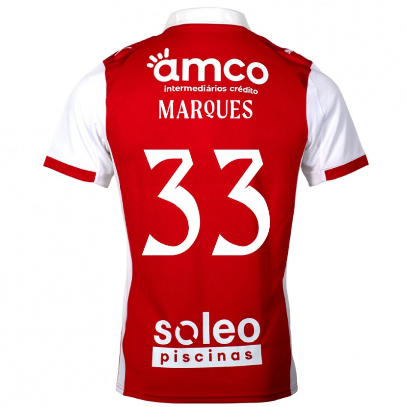 Danxen Män João Marques #33 Röd Vit Hemmatröja Matchtröjor 2025/26 Tröjor T-Tröja