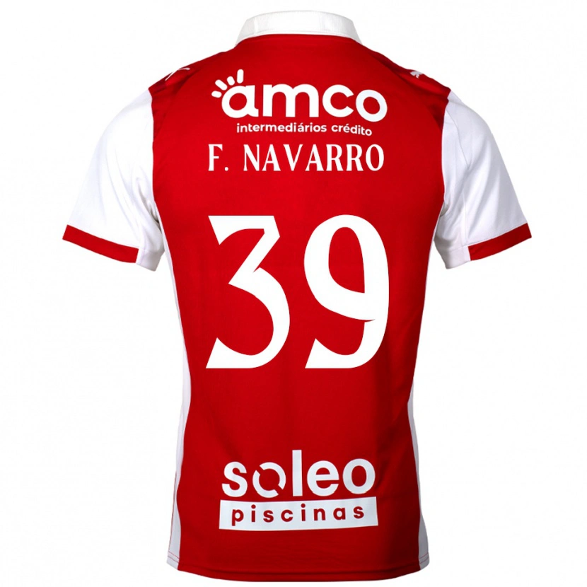 Danxen Män Fran Navarro #39 Röd Vit Hemmatröja Matchtröjor 2025/26 Tröjor T-Tröja