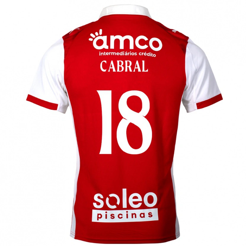 Danxen Män Rafael Cabral #18 Röd Vit Hemmatröja Matchtröjor 2025/26 Tröjor T-Tröja