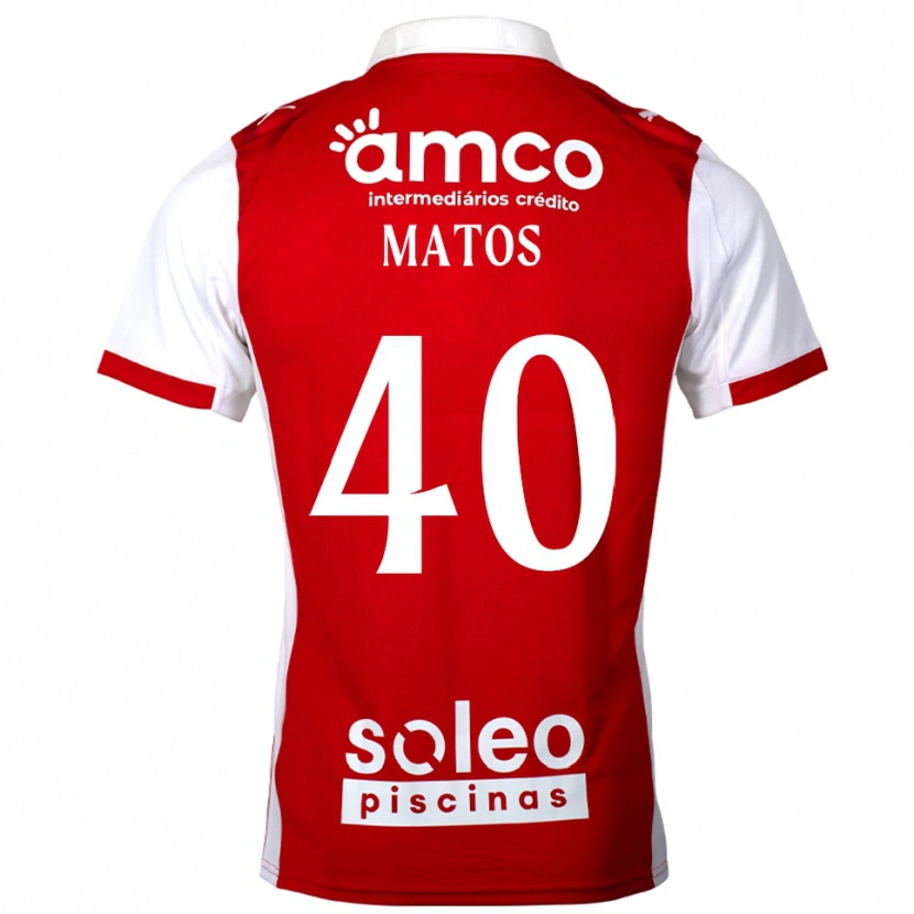 Danxen Män João Matos #40 Röd Vit Hemmatröja Matchtröjor 2025/26 Tröjor T-Tröja