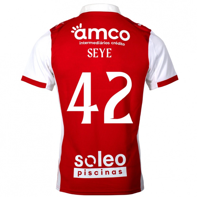 Danxen Män Modou Seye #42 Röd Vit Hemmatröja Matchtröjor 2025/26 Tröjor T-Tröja