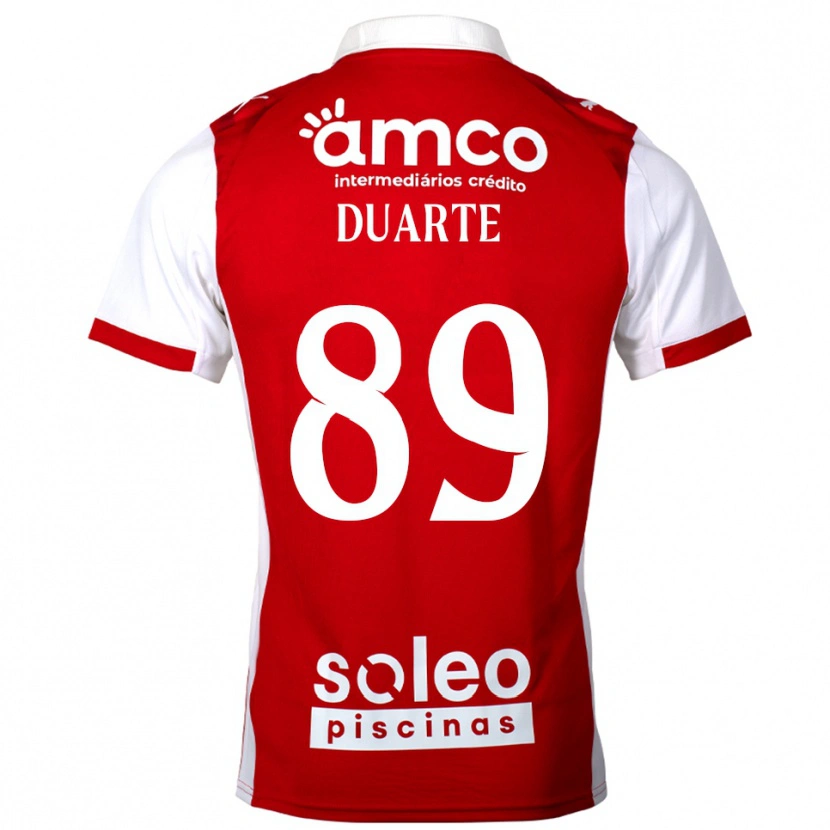 Danxen Män Afonso Duarte #89 Röd Vit Hemmatröja Matchtröjor 2025/26 Tröjor T-Tröja