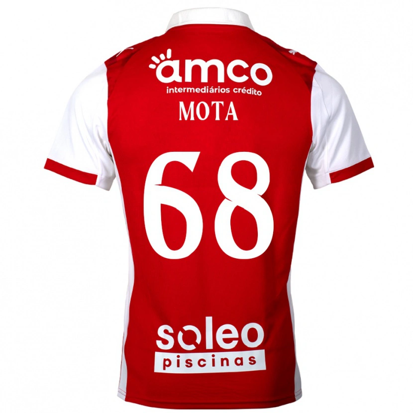 Danxen Män Edgar Mota #68 Röd Vit Hemmatröja Matchtröjor 2025/26 Tröjor T-Tröja