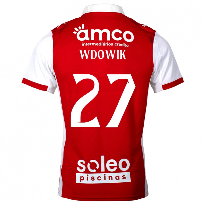 Danxen Män Bartlomiej Wdowik #27 Röd Vit Hemmatröja Matchtröjor 2025/26 Tröjor T-Tröja