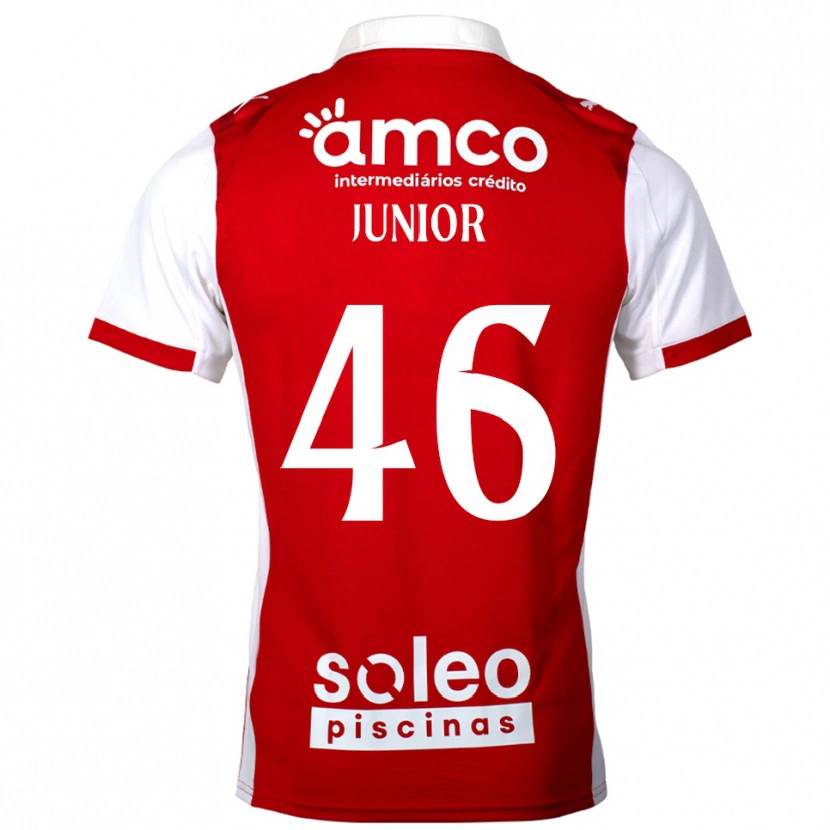 Danxen Män Mário Junior #46 Röd Vit Hemmatröja Matchtröjor 2025/26 Tröjor T-Tröja