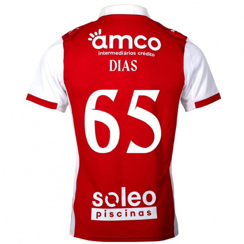 Danxen Män Leandro Dias #65 Röd Vit Hemmatröja Matchtröjor 2025/26 Tröjor T-Tröja