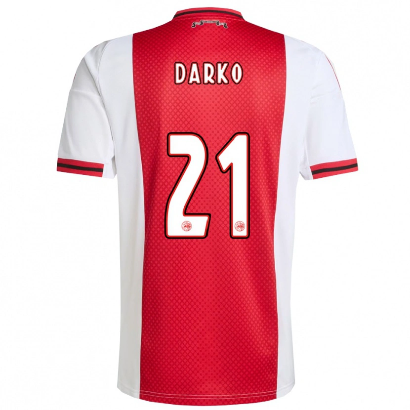 Danxen Män Denzel Darko #21 Röd Vit Hemmatröja Matchtröjor 2025/26 Tröjor T-Tröja