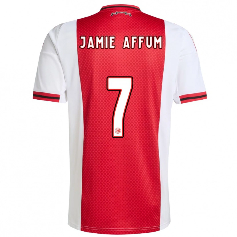 Danxen Män Deonell Jamie Affum #7 Röd Vit Hemmatröja Matchtröjor 2025/26 Tröjor T-Tröja
