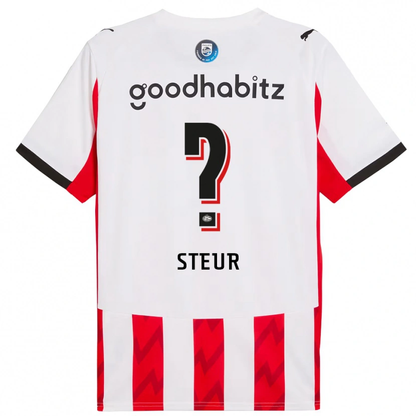 Danxen Män Roy Steur #0 Röd Vit Hemmatröja Matchtröjor 2025/26 Tröjor T-Tröja