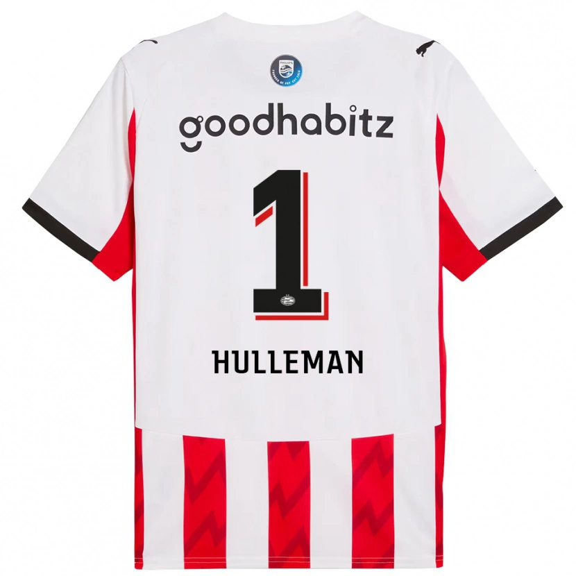 Danxen Män Daan Hulleman #1 Röd Vit Hemmatröja Matchtröjor 2025/26 Tröjor T-Tröja