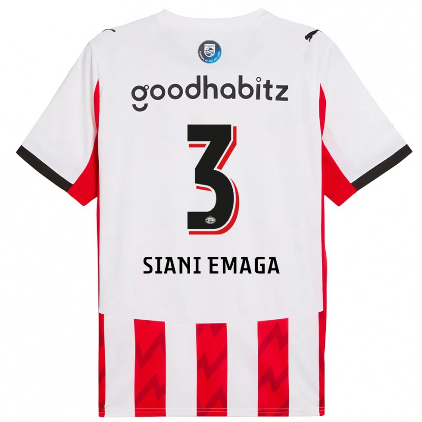 Danxen Män Ezechiel Siani Emaga #3 Röd Vit Hemmatröja Matchtröjor 2025/26 Tröjor T-Tröja