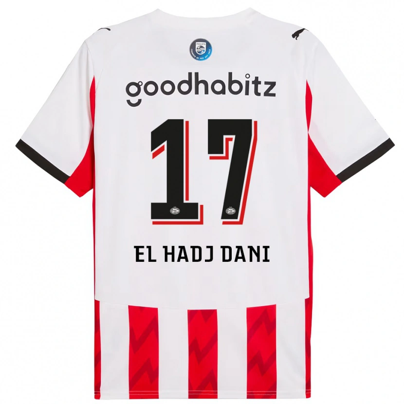 Danxen Män Soudais El Hadj Dani #17 Röd Vit Hemmatröja Matchtröjor 2025/26 Tröjor T-Tröja