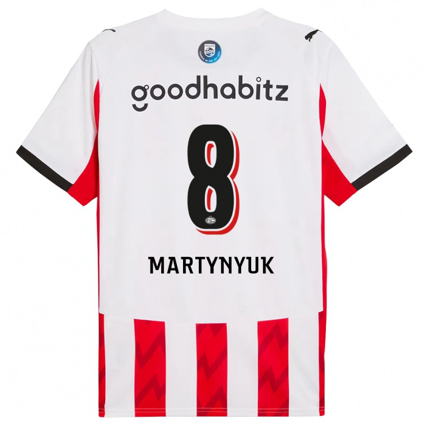 Danxen Män Anton Martynyuk #8 Röd Vit Hemmatröja Matchtröjor 2025/26 Tröjor T-Tröja