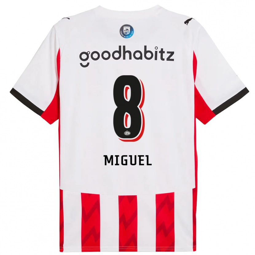Danxen Män Yani Miguel #8 Röd Vit Hemmatröja Matchtröjor 2025/26 Tröjor T-Tröja