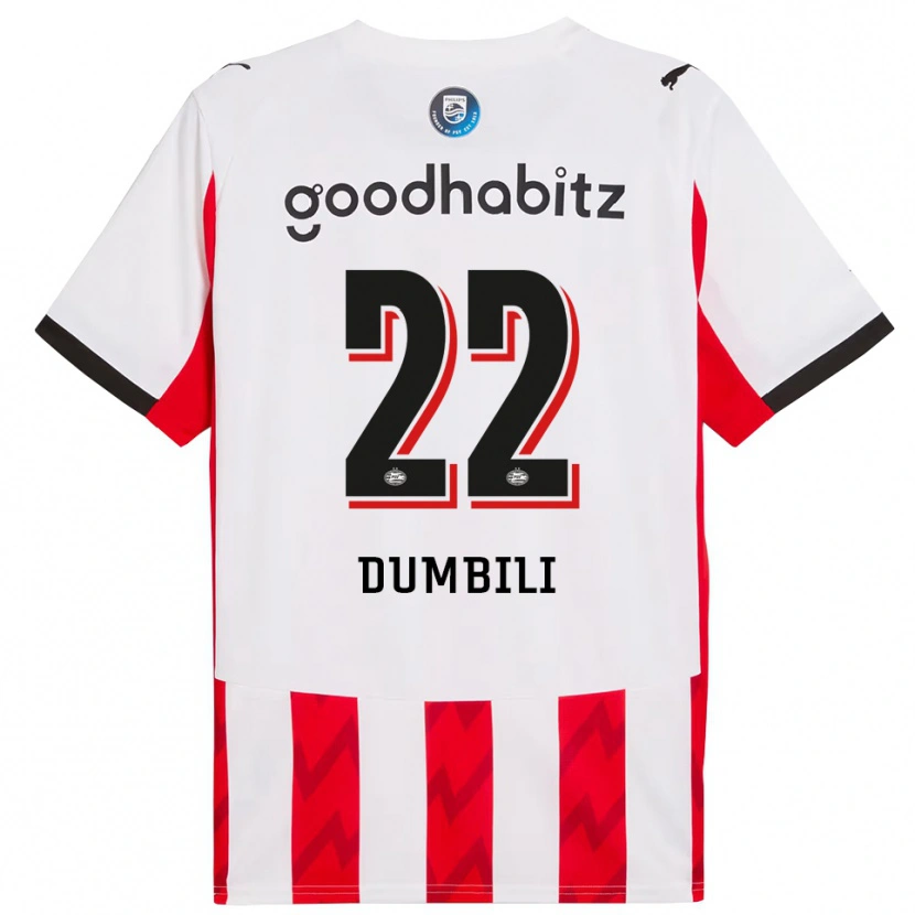 Danxen Män Samuel Dumbili #22 Röd Vit Hemmatröja Matchtröjor 2025/26 Tröjor T-Tröja