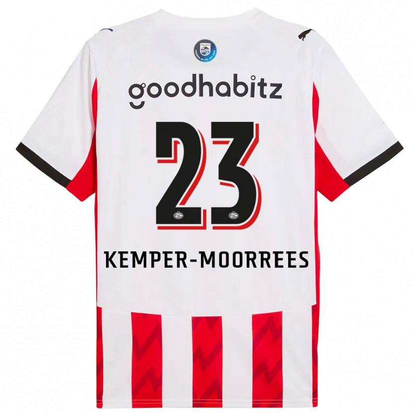 Danxen Män Myrthe Kemper-Moorrees #23 Röd Vit Hemmatröja Matchtröjor 2025/26 Tröjor T-Tröja