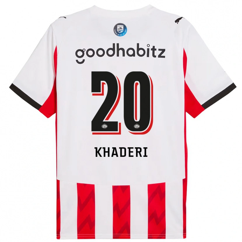 Danxen Män Benjamin Khaderi #20 Röd Vit Hemmatröja Matchtröjor 2025/26 Tröjor T-Tröja