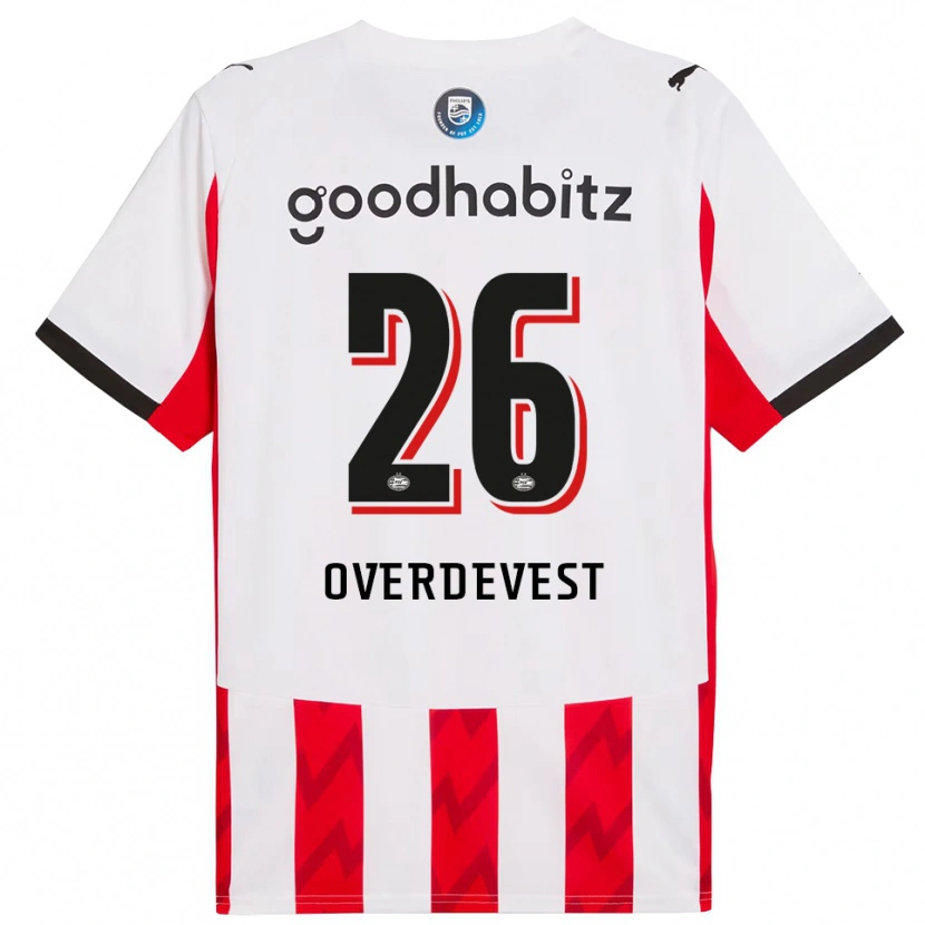 Danxen Män Marco Overdevest #26 Röd Vit Hemmatröja Matchtröjor 2025/26 Tröjor T-Tröja