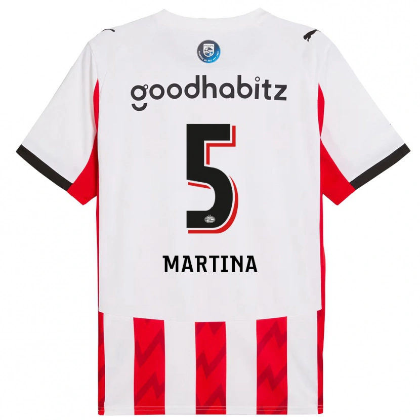 Danxen Män Jorvimar Martina #5 Röd Vit Hemmatröja Matchtröjor 2025/26 Tröjor T-Tröja