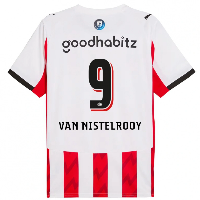 Danxen Män Liam Van Nistelrooy #9 Röd Vit Hemmatröja Matchtröjor 2025/26 Tröjor T-Tröja