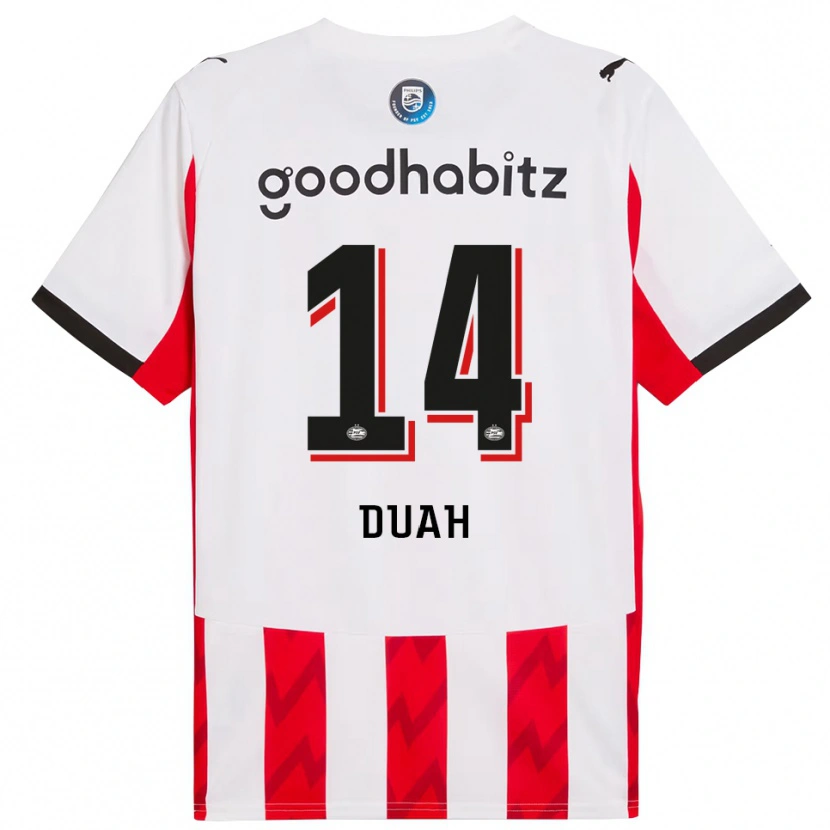 Danxen Män King Duah #14 Röd Vit Hemmatröja Matchtröjor 2025/26 Tröjor T-Tröja