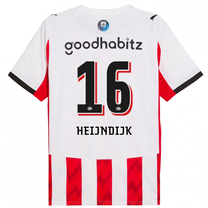 Danxen Män Bram Heijndijk #16 Röd Vit Hemmatröja Matchtröjor 2025/26 Tröjor T-Tröja
