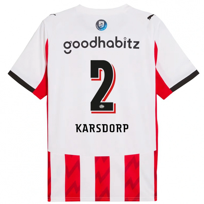 Danxen Män Rick Karsdorp #2 Röd Vit Hemmatröja Matchtröjor 2025/26 Tröjor T-Tröja