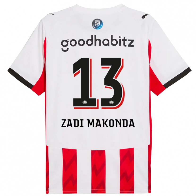 Danxen Män David Zadi Makonda #13 Röd Vit Hemmatröja Matchtröjor 2025/26 Tröjor T-Tröja