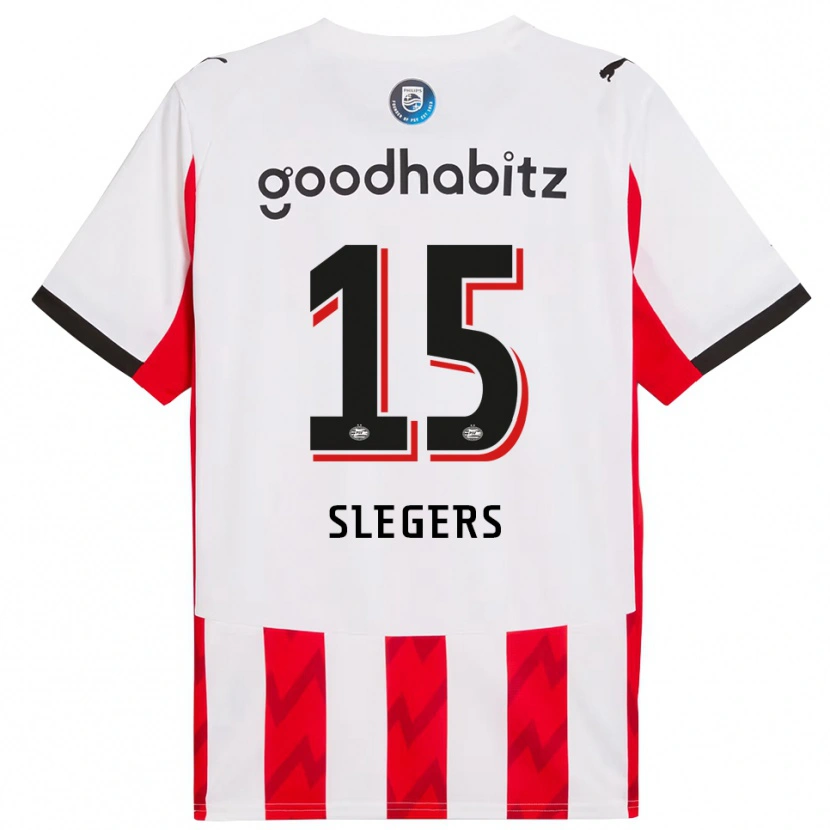 Danxen Män Kor Slegers #15 Röd Vit Hemmatröja Matchtröjor 2025/26 Tröjor T-Tröja