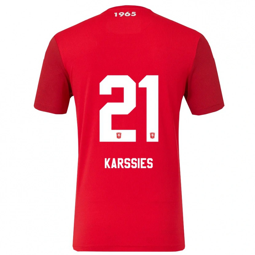 Danxen Män Sam Karssies #21 Röd Vit Hemmatröja Matchtröjor 2025/26 Tröjor T-Tröja