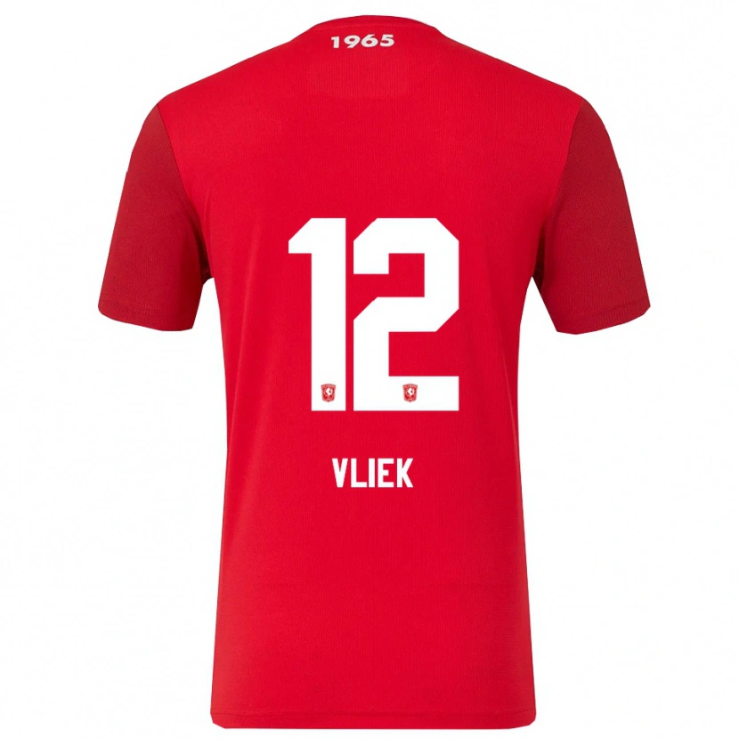 Danxen Män Leonie Vliek #12 Röd Vit Hemmatröja Matchtröjor 2025/26 Tröjor T-Tröja