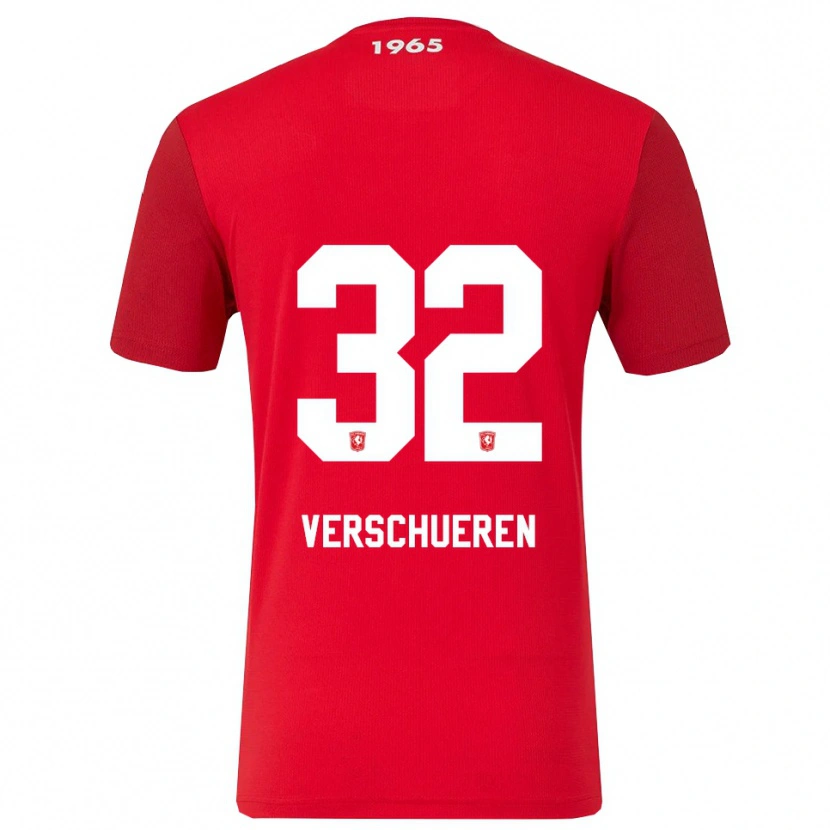 Danxen Män Arno Verschueren #32 Röd Vit Hemmatröja Matchtröjor 2025/26 Tröjor T-Tröja