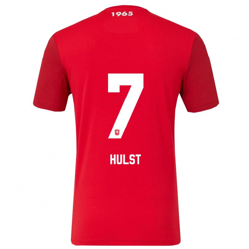 Danxen Män Charlotte Hulst #7 Röd Vit Hemmatröja Matchtröjor 2025/26 Tröjor T-Tröja