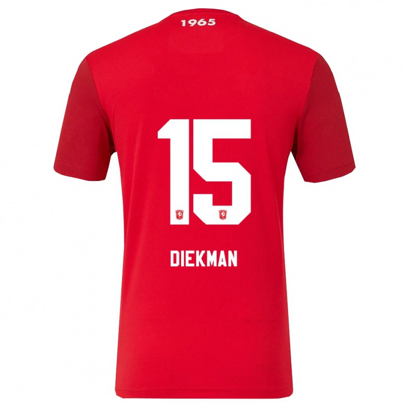 Danxen Män Jill Diekman #15 Röd Vit Hemmatröja Matchtröjor 2025/26 Tröjor T-Tröja