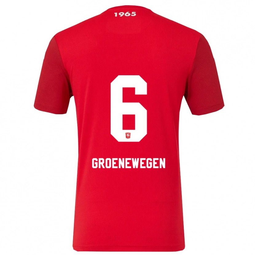 Danxen Män Lynn Groenewegen #6 Röd Vit Hemmatröja Matchtröjor 2025/26 Tröjor T-Tröja