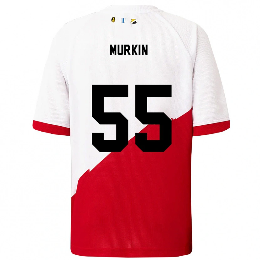 Danxen Män Derry Murkin #55 Vit Röd Hemmatröja Matchtröjor 2025/26 Tröjor T-Tröja