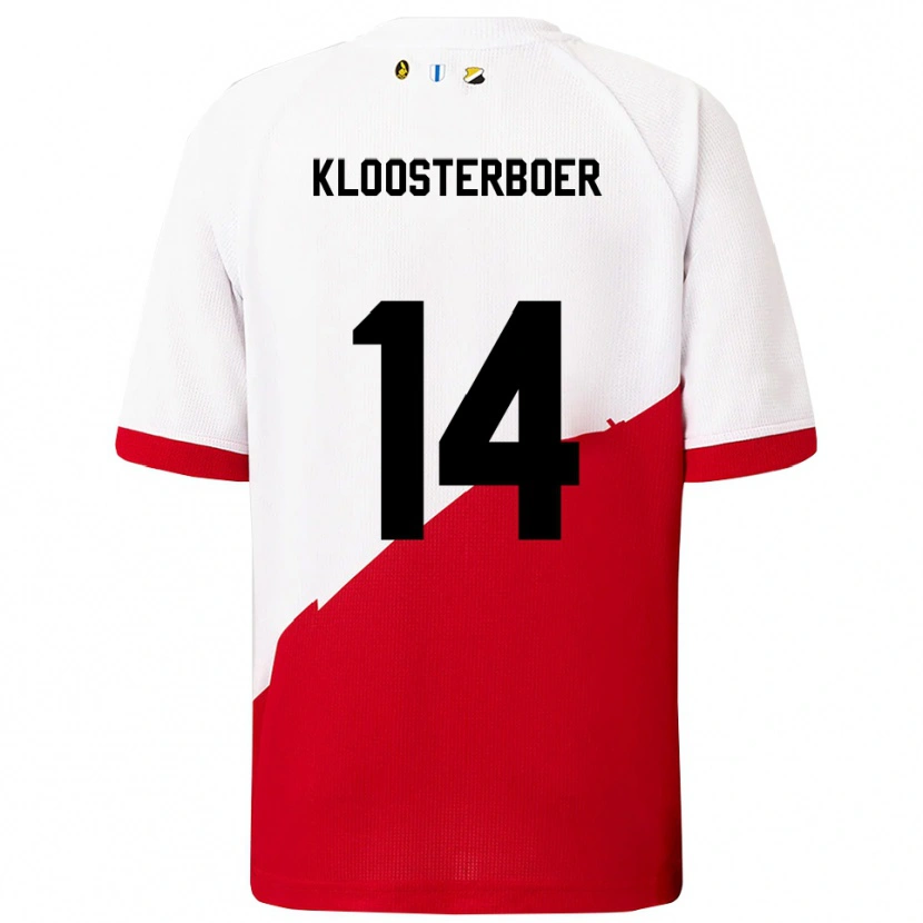 Danxen Män Per Kloosterboer #14 Vit Röd Hemmatröja Matchtröjor 2025/26 Tröjor T-Tröja