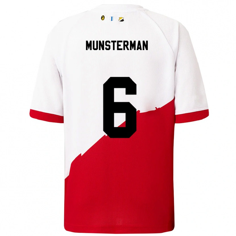 Danxen Män Marthe Munsterman #6 Vit Röd Hemmatröja Matchtröjor 2025/26 Tröjor T-Tröja