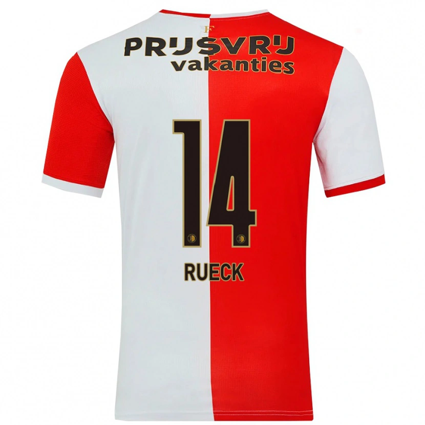 Danxen Män Nicky Rueck #14 Röd Vit Hemmatröja Matchtröjor 2025/26 Tröjor T-Tröja