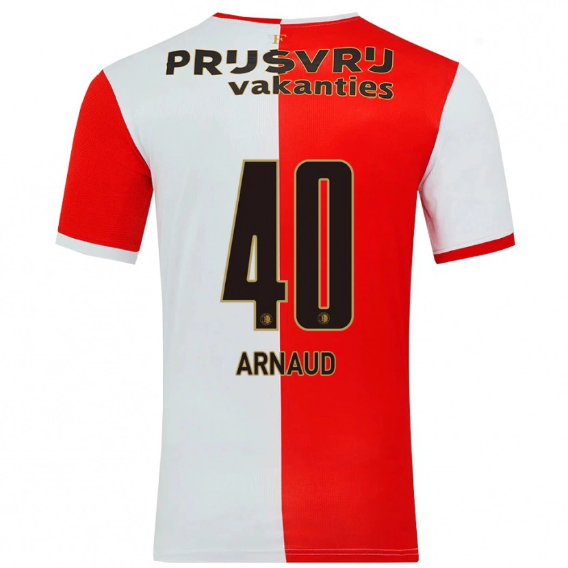 Danxen Män Lugene Arnaud #40 Röd Vit Hemmatröja Matchtröjor 2025/26 Tröjor T-Tröja