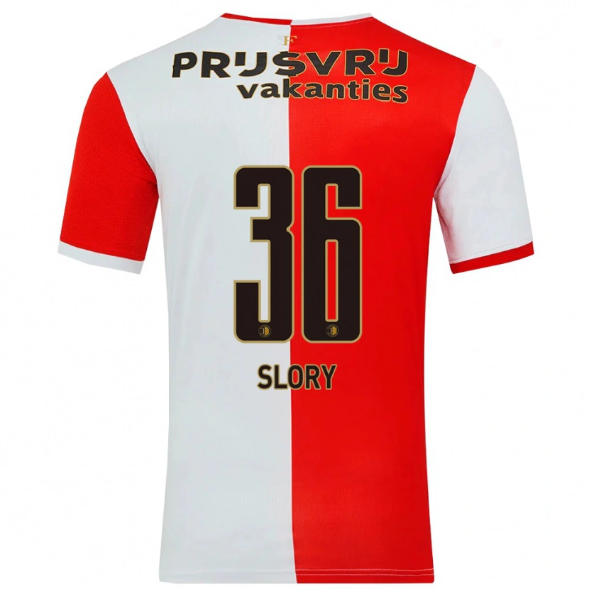 Danxen Män Jaden Slory #36 Röd Vit Hemmatröja Matchtröjor 2025/26 Tröjor T-Tröja