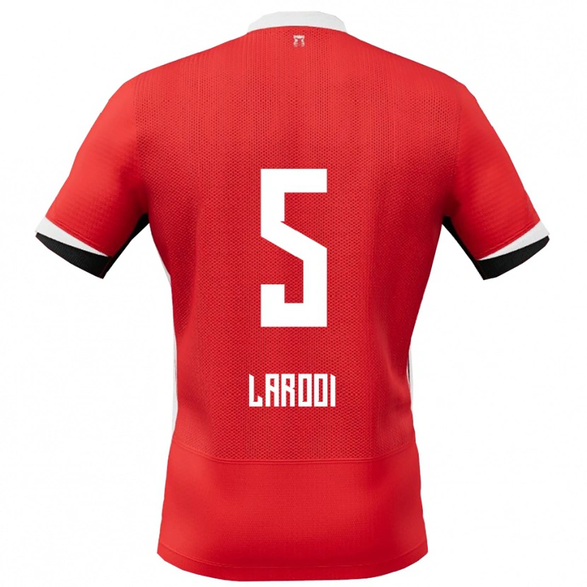 Danxen Män Finn Larooi #5 Röd Vit Hemmatröja Matchtröjor 2025/26 Tröjor T-Tröja