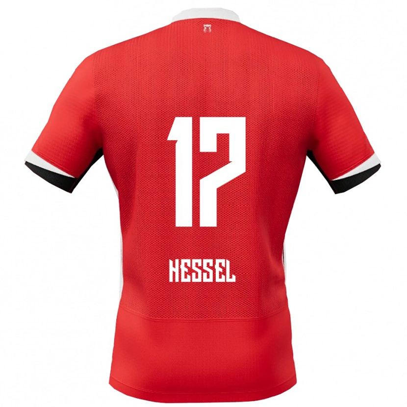 Danxen Män Hessel De Wit #17 Röd Vit Hemmatröja Matchtröjor 2025/26 Tröjor T-Tröja
