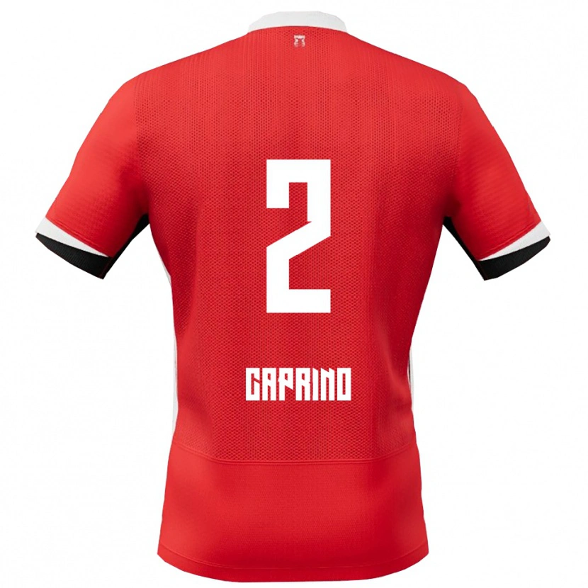 Danxen Män Ginia Caprino #2 Röd Vit Hemmatröja Matchtröjor 2025/26 Tröjor T-Tröja