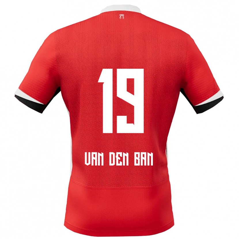 Danxen Män Yoël Van Den Ban #19 Röd Vit Hemmatröja Matchtröjor 2025/26 Tröjor T-Tröja
